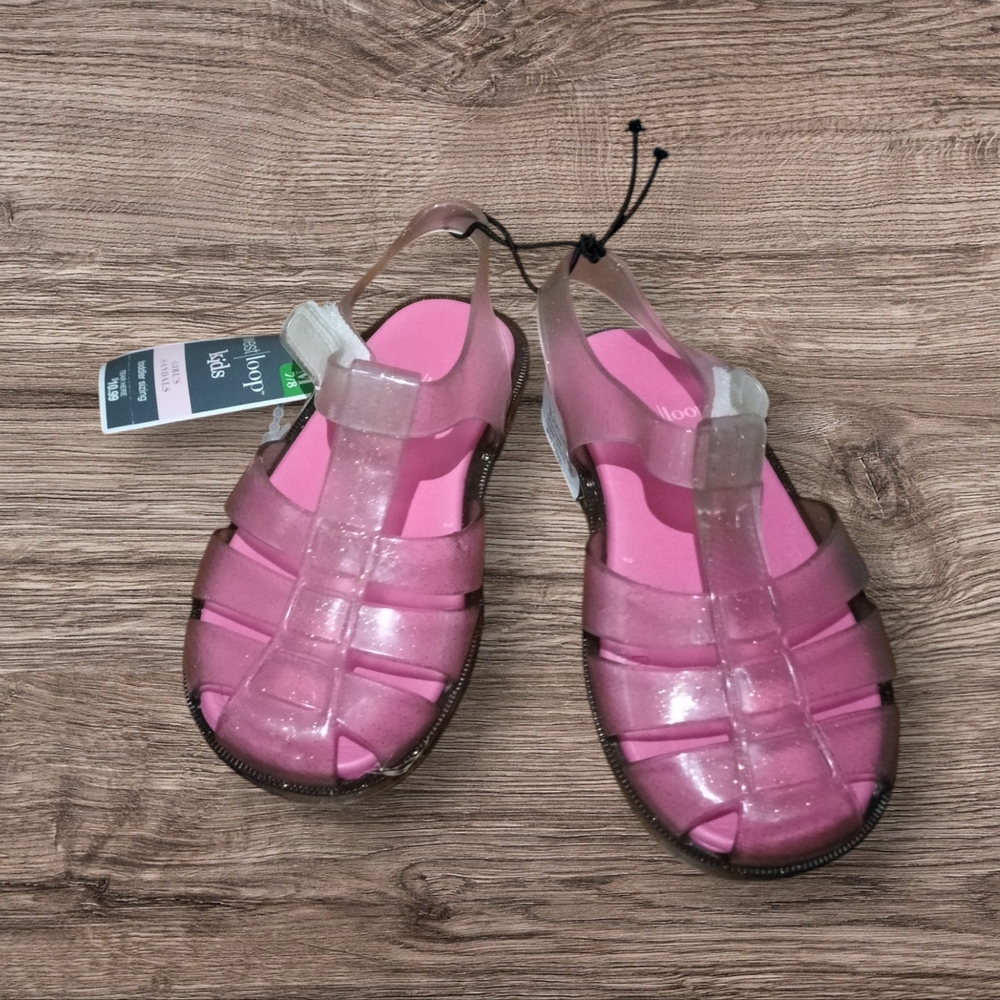 West Loop Pink Sandals with Caged Design